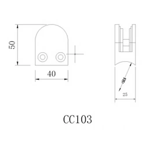 Stainless Steel Glass Clip