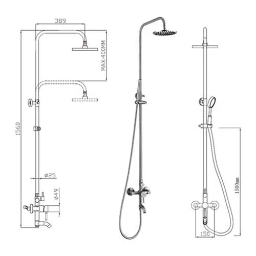 Stainless Steel Shower Set