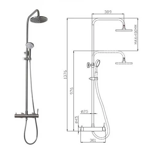 304 Stainless Steel Shower Faucet