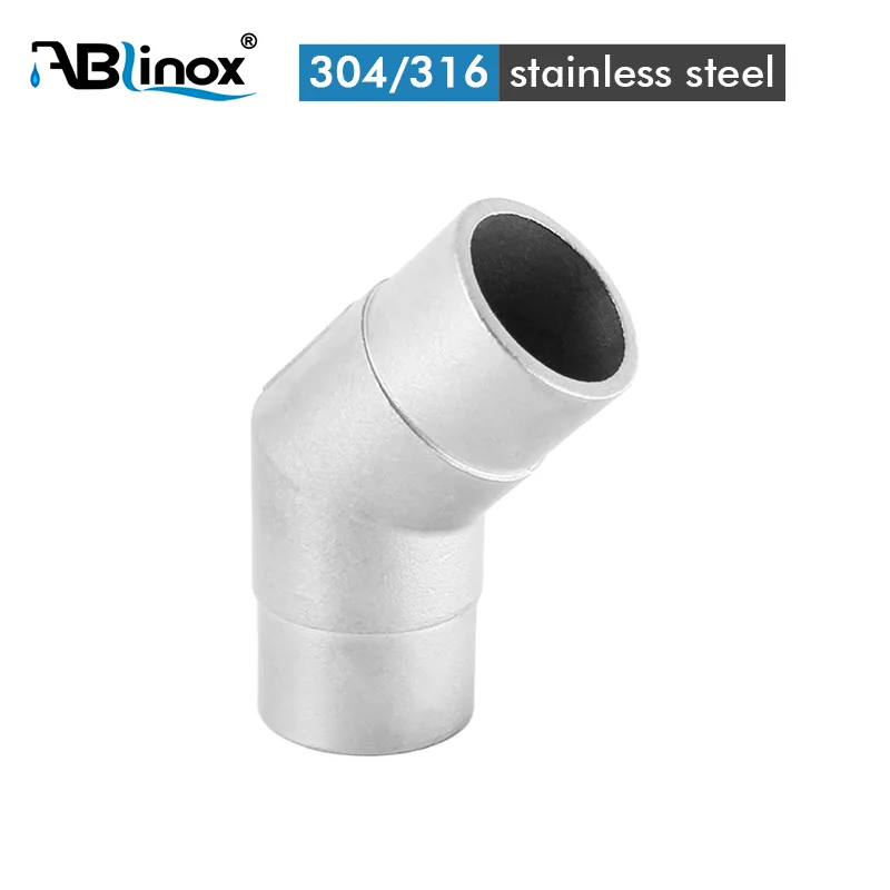 135° stainless steel handrail pipe elbow stair railing accessories