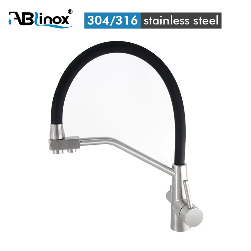 Stainless steel 3 way kitchen faucet