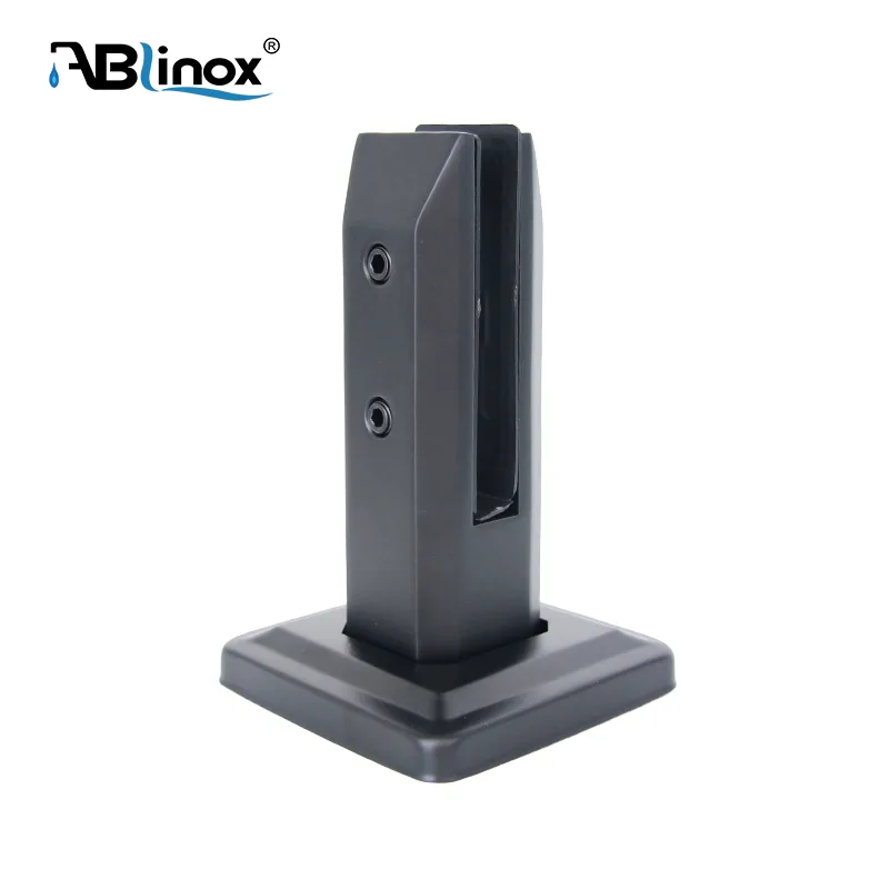 304 Stainless Steel Square black Glass Clamp