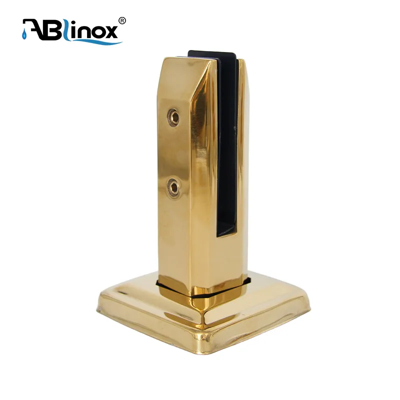 304 Stainless Steel Square gold Glass Clamp