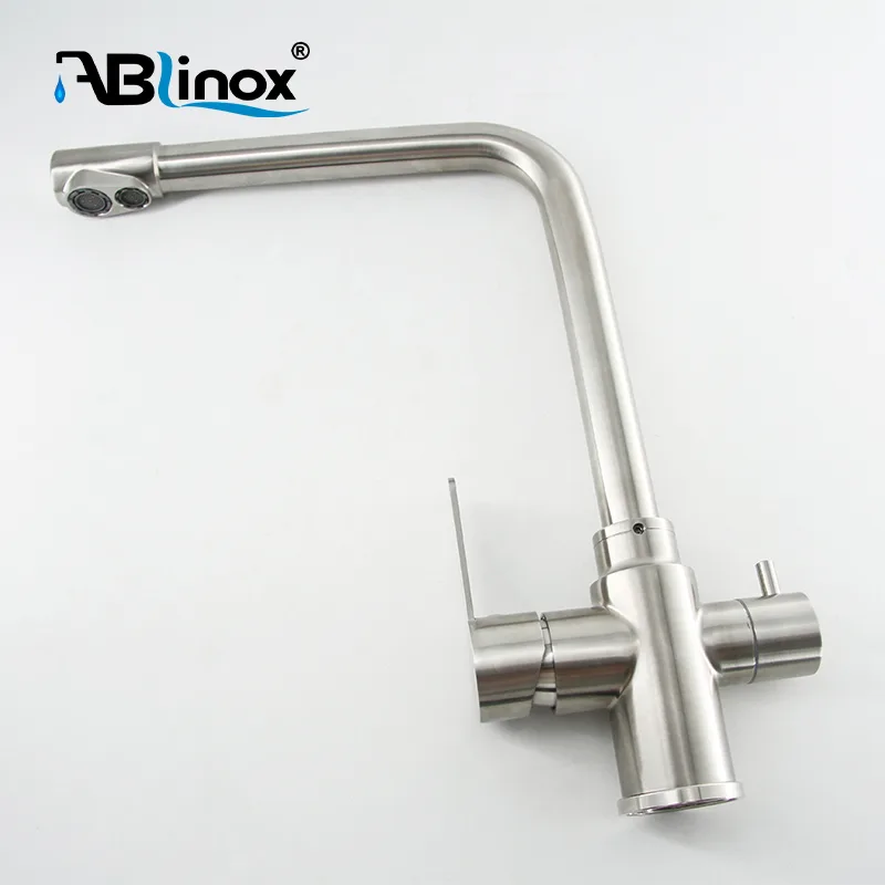 3 way stainless steel kitchen faucet