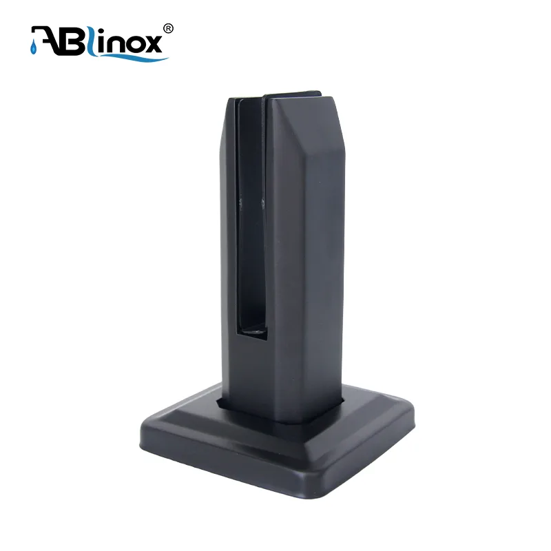 304 Stainless Steel Square black Glass Clamp