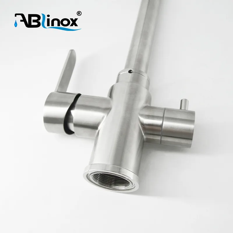 3 way stainless steel kitchen faucet