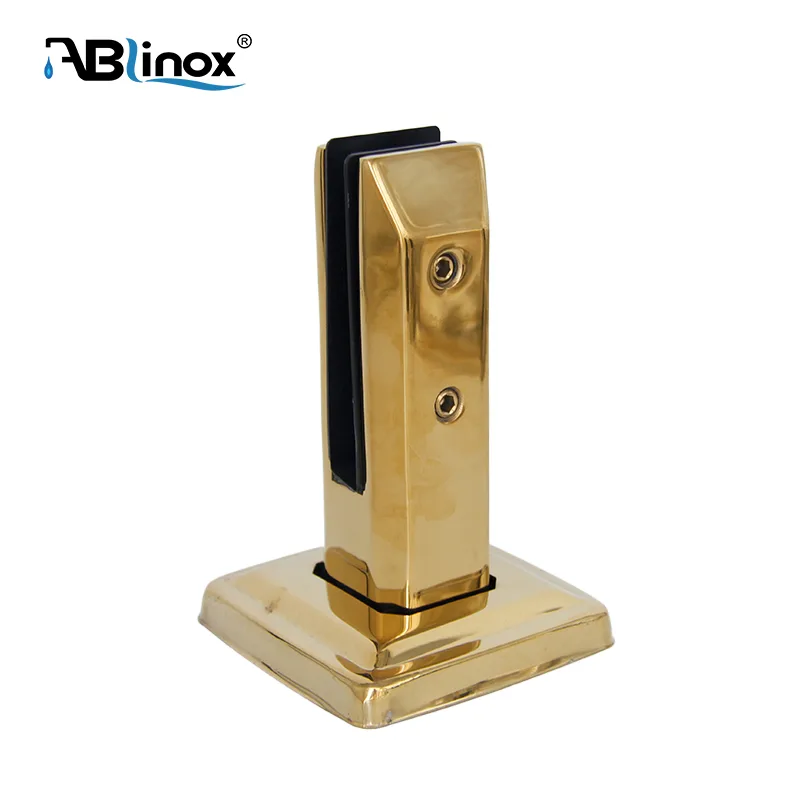 304 Stainless Steel Square gold Glass Clamp