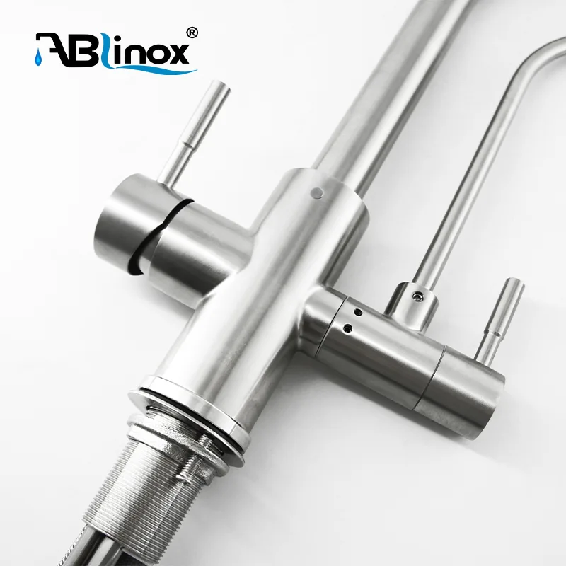 Stainless Steel pull out and 3 way faucet