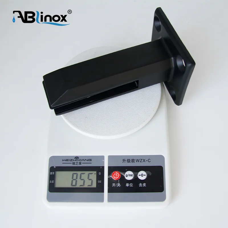 304 Stainless Steel Square black Glass Clamp