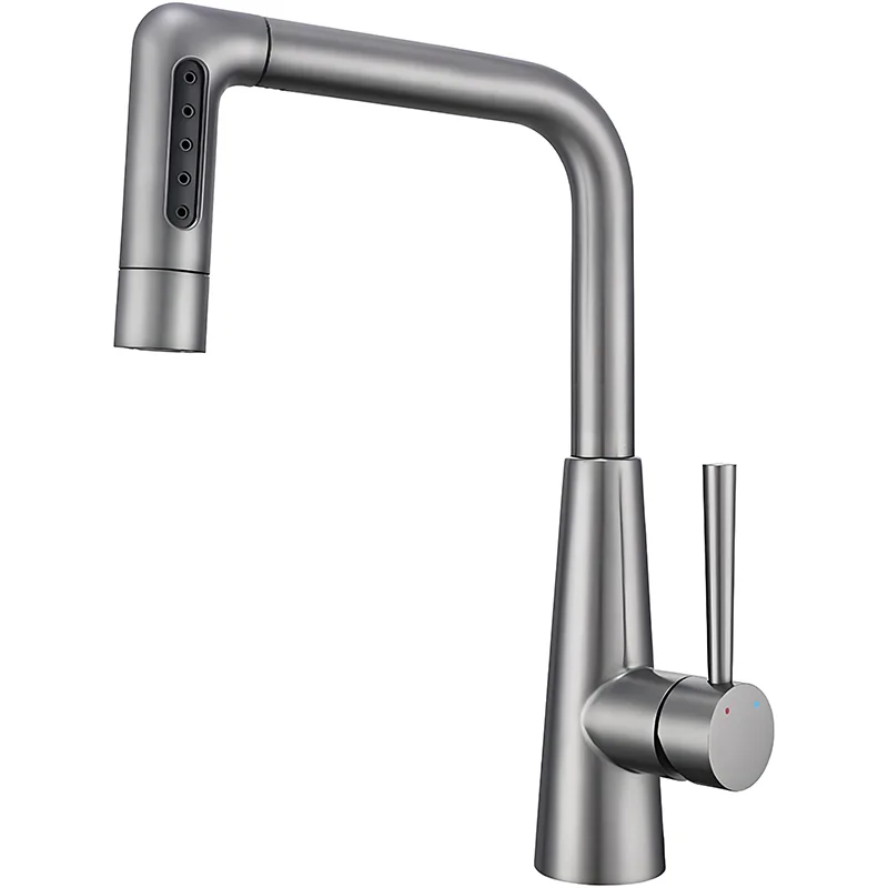 Stainless Steel 5 spray modes pull-out kitchen faucet
