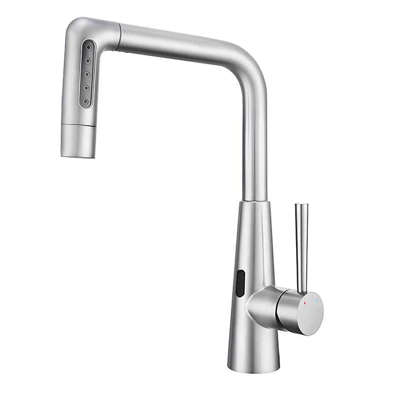Infrared sensing stainless steel Pull-out kitchen faucet