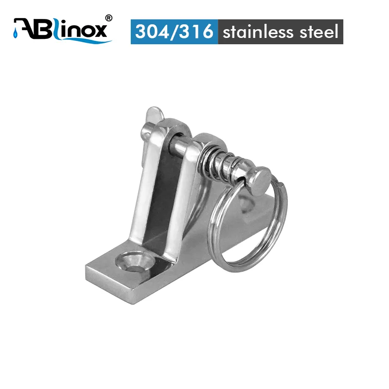 Stainless Steel Bimini Top Deck Hinge Hardware with Pin and Ring
