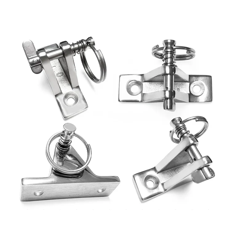Stainless Steel Bimini Top Deck Hinge Hardware with Pin and Ring