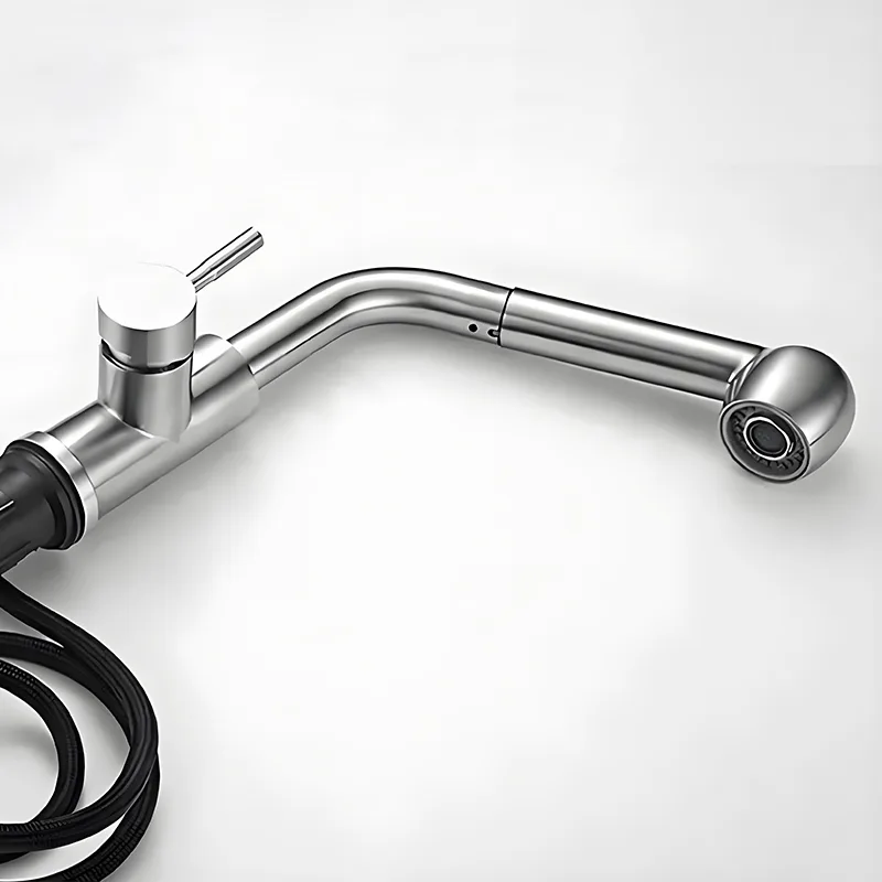 Stainless Steel Single Handle Pull-out Kitchen Faucet