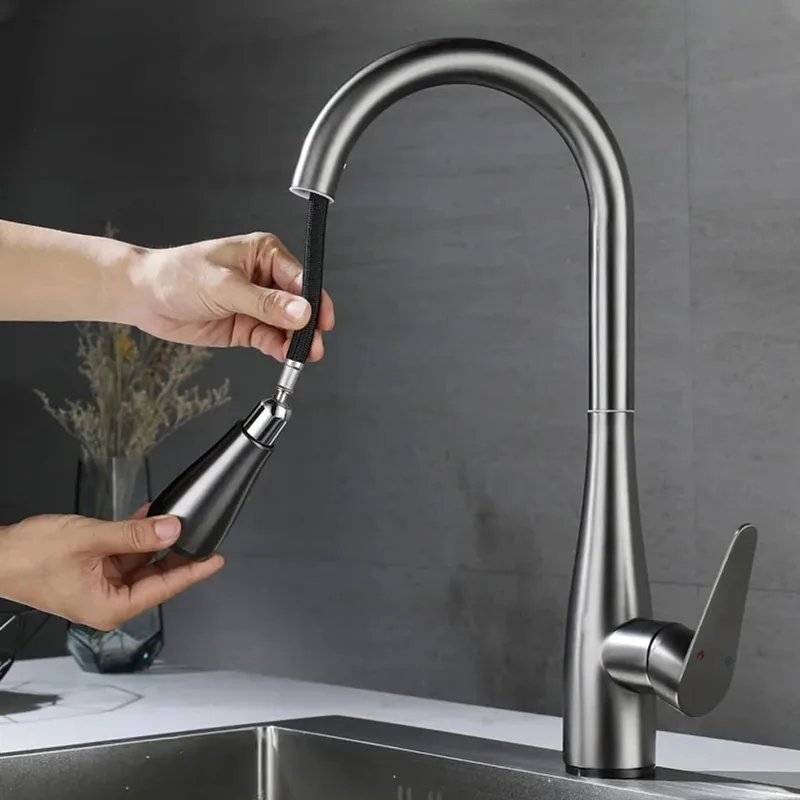 Stainless Steel kitchen pull-out faucet