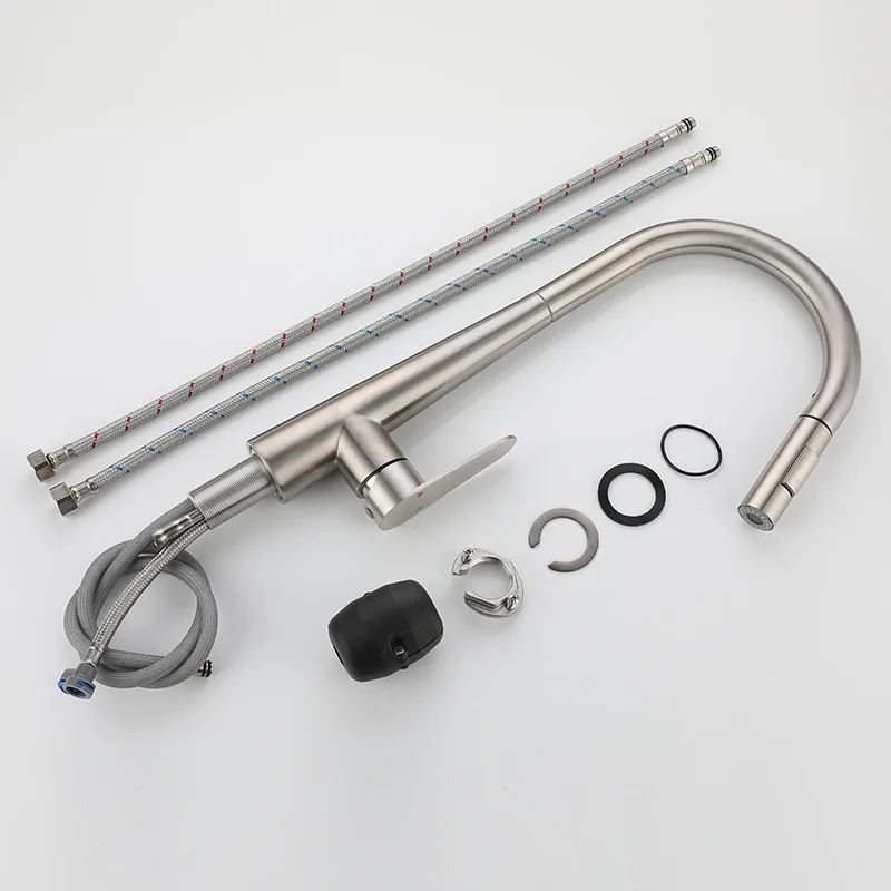 304 Stainless Steel pull-out kitchen faucet
