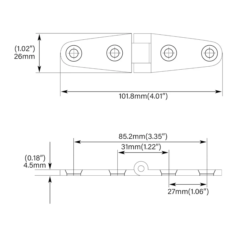 Stainless Steel Boat Strap Hinge