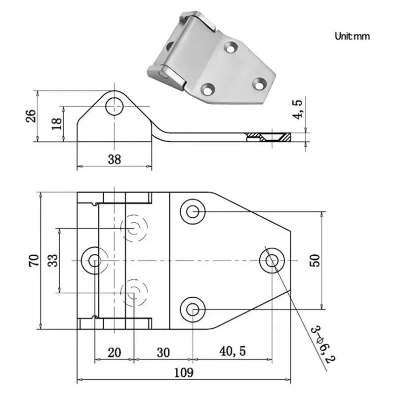 Custom Stainless Steel Heavy-Duty Door Hinge Custom Stainless Steel Heavy-Duty Door Hinge