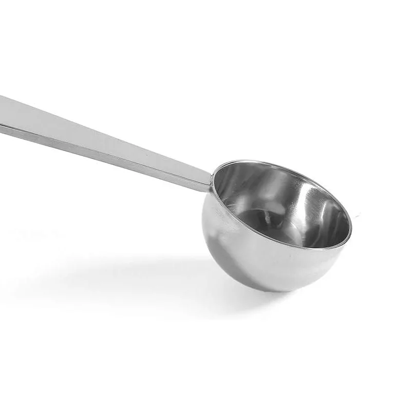 Stainless Steel 2 In 1 Coffee Powder Measuring Scoops Tamper Tools