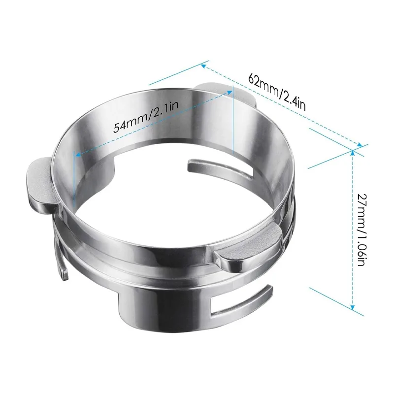 Custom Stainless Steel 54mm Dosing Funnel