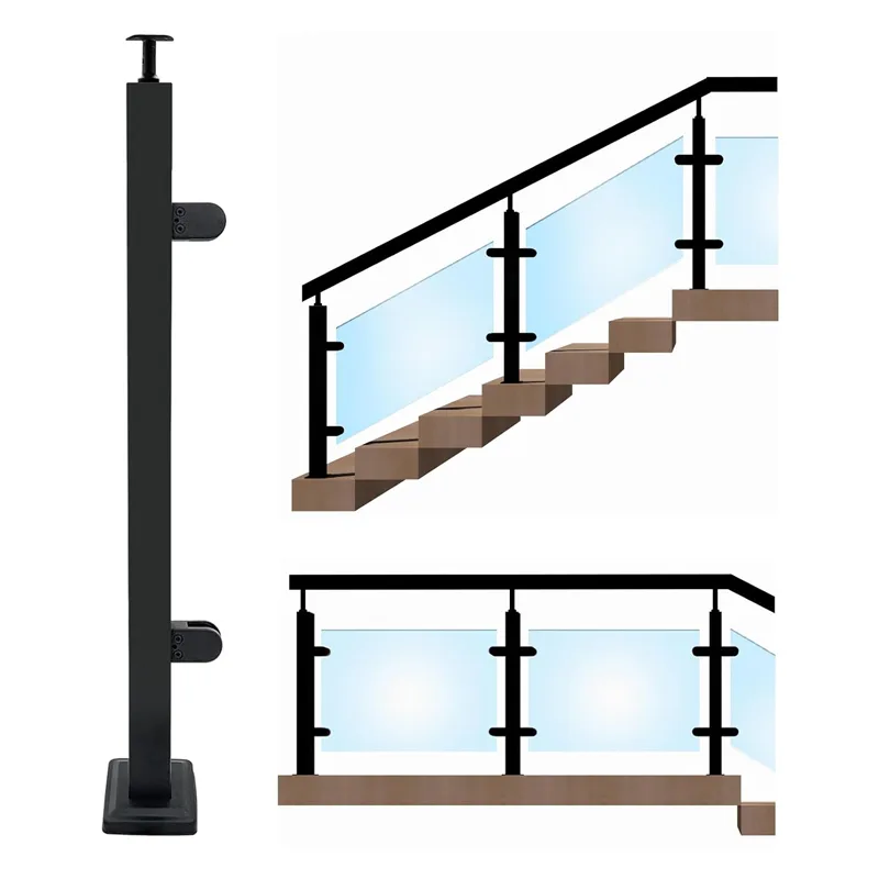 304 Stainless Steel Balustrade Post with Glass Clamp 304 Stainless Steel Balustrade Post with Glass Clamp