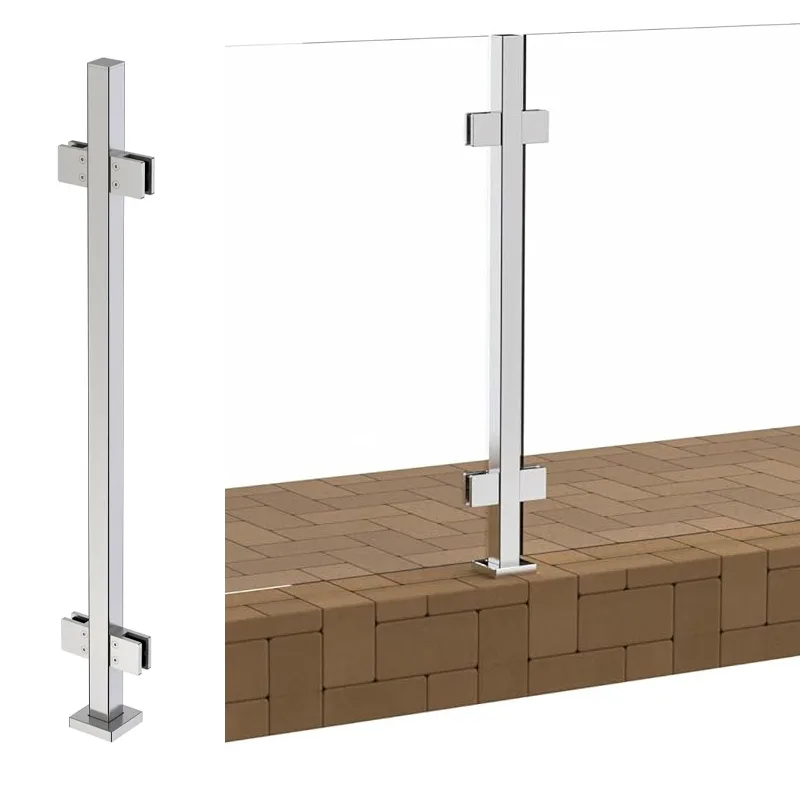 Stainless Steel Glass Stair Railing Post System Stainless Steel Glass Stair Railing Post System