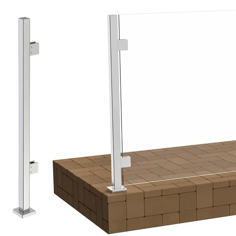 Stainless Steel Glass Stair Railing Post System Stainless Steel Glass Stair Railing Post System