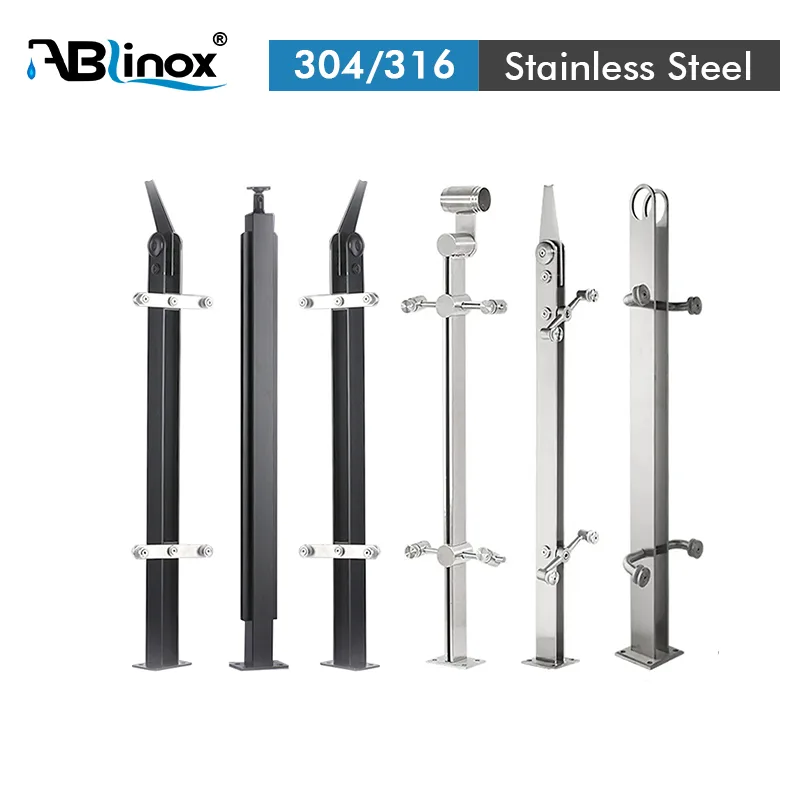 304 Stainless Steel Multiple Glass Balustrade Post 304 Stainless Steel Multiple Glass Balustrade Post