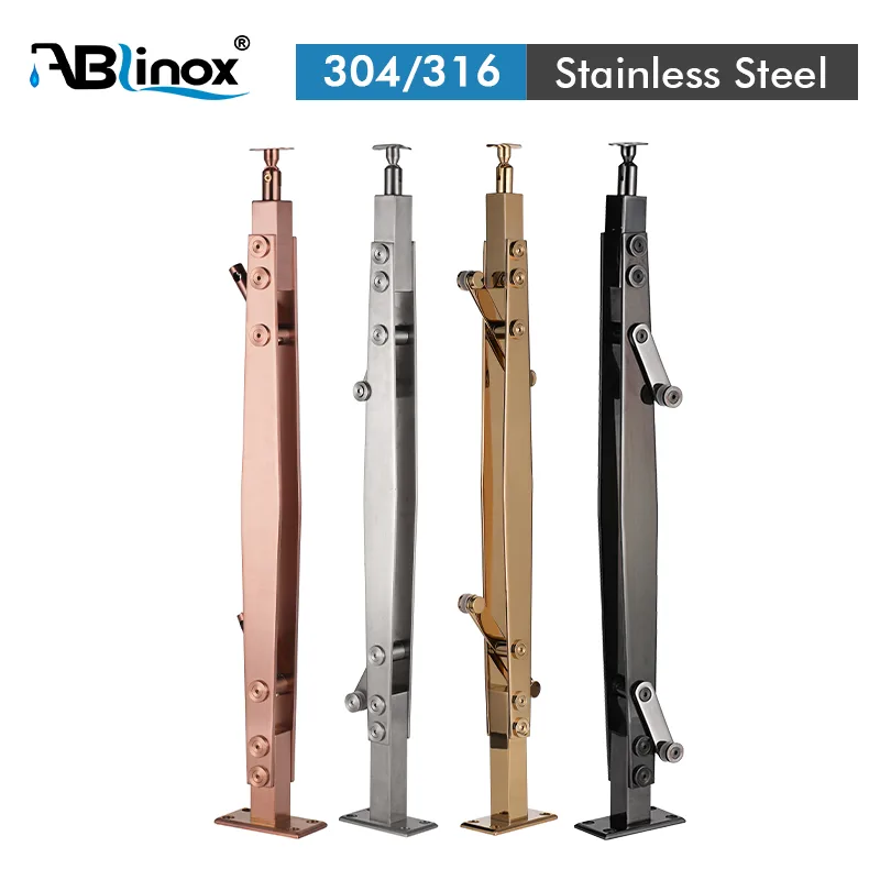 Stainless Steel Balustrade Post with Glass Clamp Stainless Steel Balustrade Post with Glass Clamp