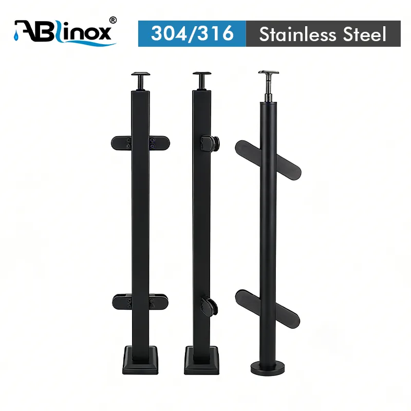 304 Stainless Steel Balustrade Post with Glass Clamp 304 Stainless Steel Balustrade Post with Glass Clamp