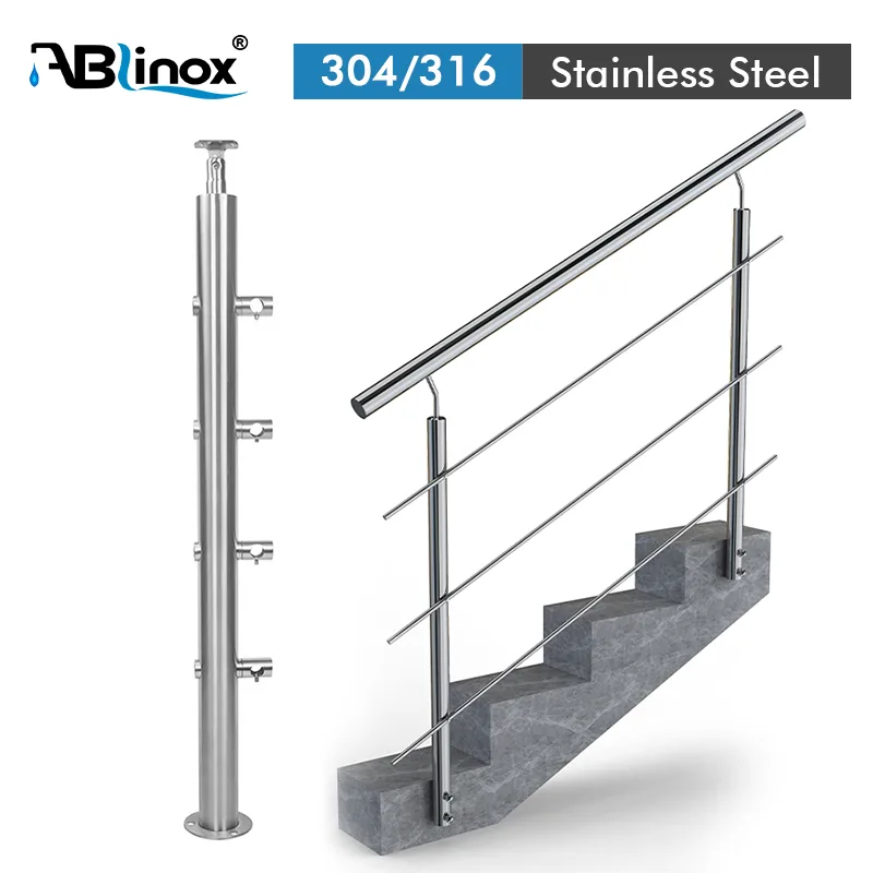 Stainless Steel Side Mounted Balustrade Post Stainless Steel Side Mounted Balustrade Post