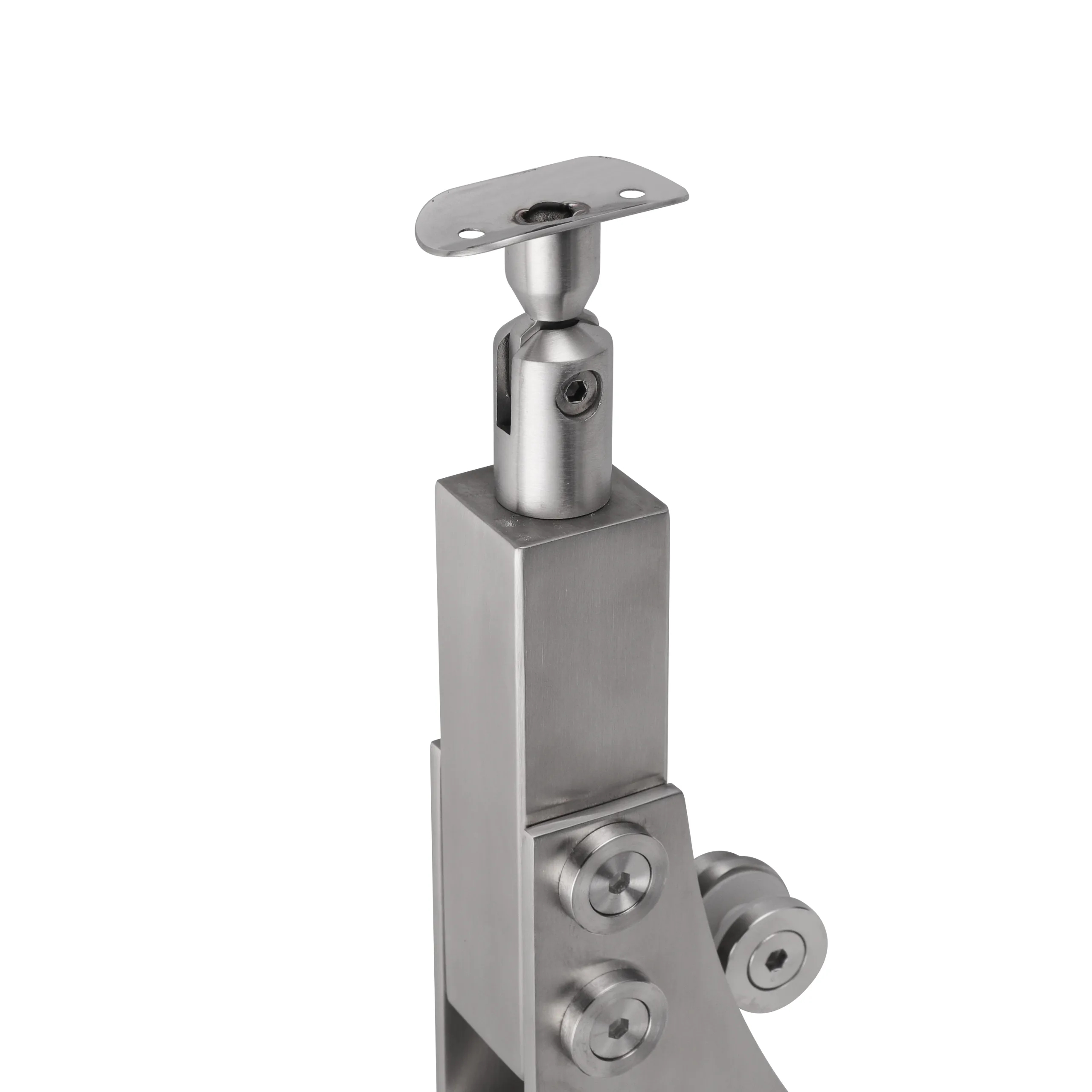 Custom 316Stainless Steel Balustrade Post with Glass Clamp Custom 316Stainless Steel Balustrade Post with Glass Clamp