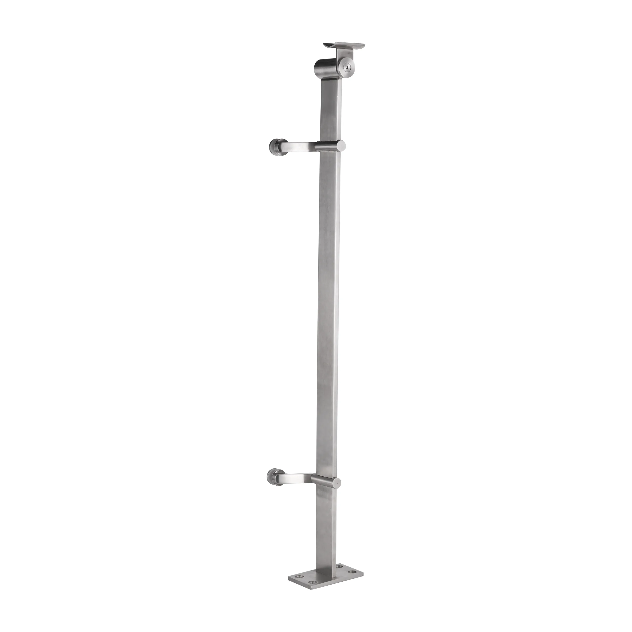 316 Stainless Steel Balustrade Post with Glass Clamp 316 Stainless Steel Balustrade Post with Glass Clamp