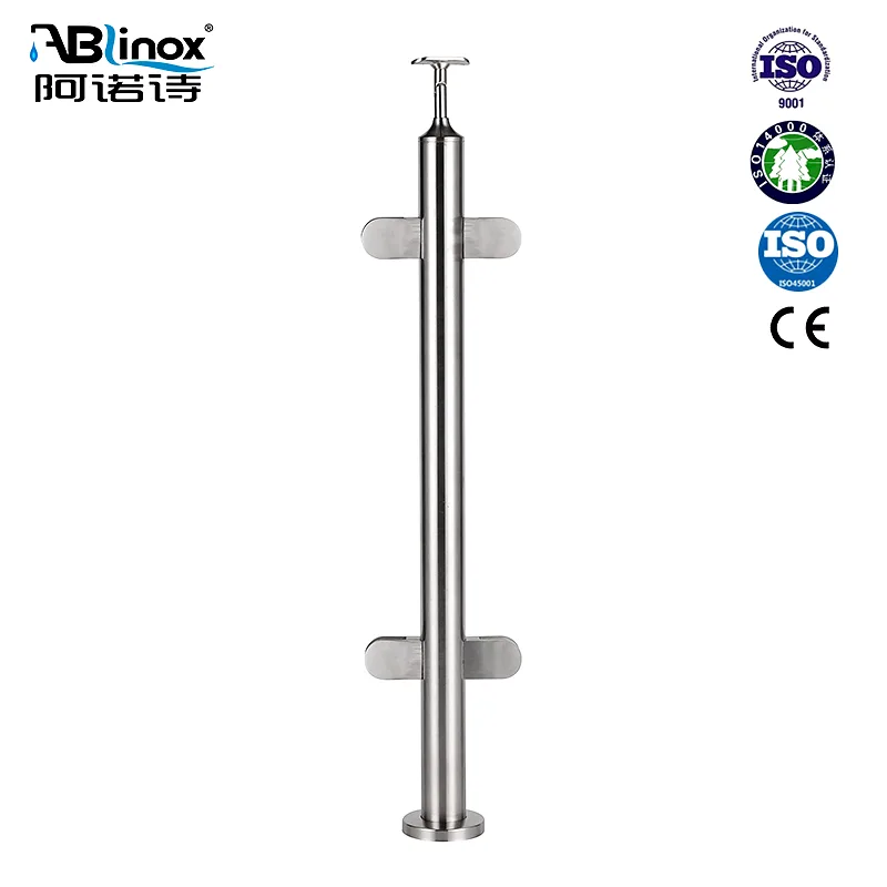 Stainless Steel Glass Balustrade Post With Glass Clamp Stainless Steel Glass Balustrade Post With Glass Clamp