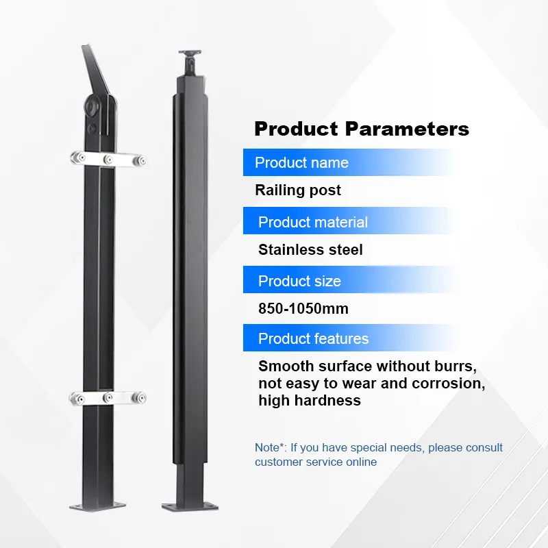 Custom 304/316 Stainless Steel Handrail Railings Post Custom 304/316 Stainless Steel Handrail Railings Post