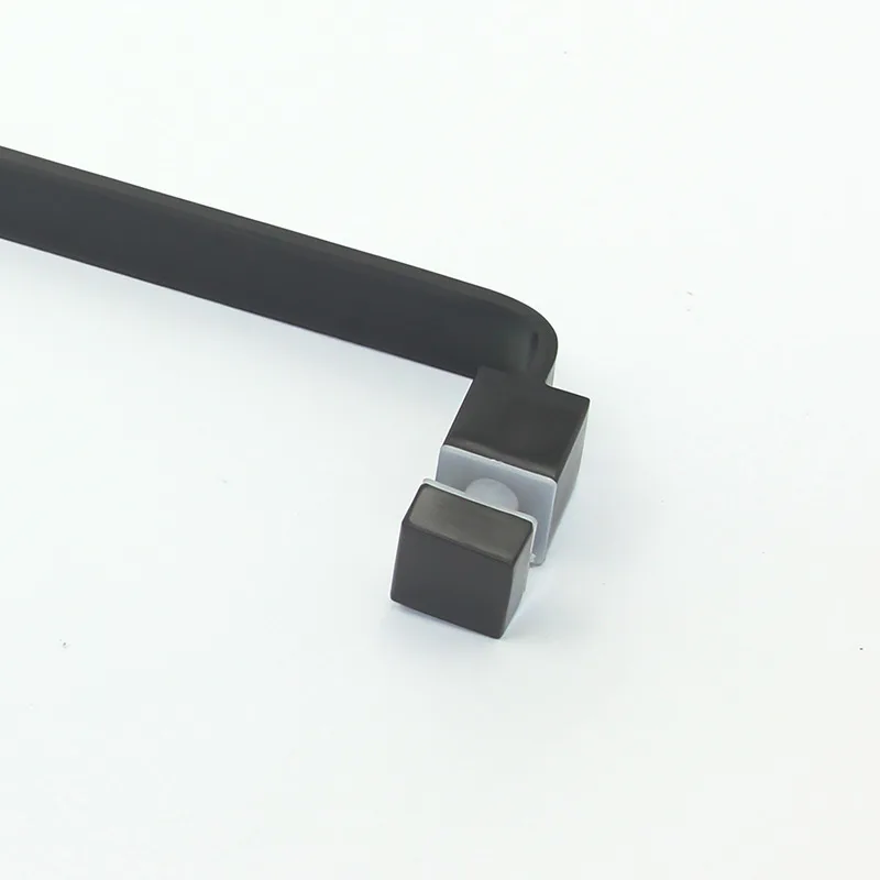 Stainless Steel Glass Door Hardware furniture Single Side Black Pull Handle Stainless Steel Glass Door Hardware furniture Single Side Black Pull Handle