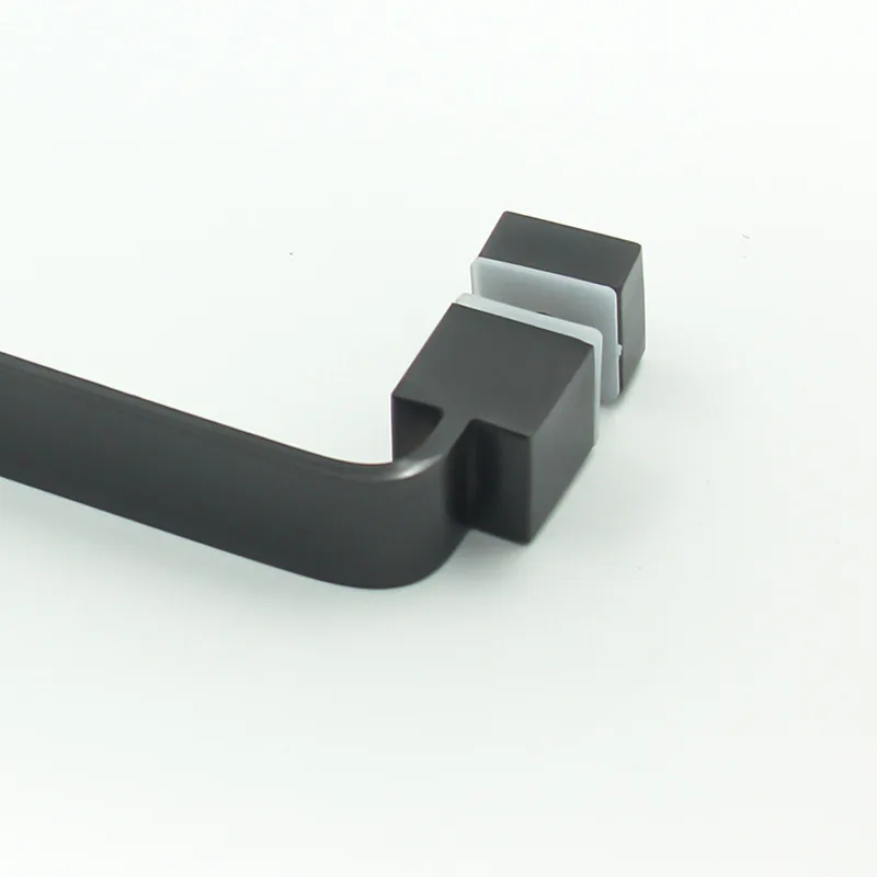 Stainless Steel Glass Door Hardware furniture Single Side Black Pull Handle Stainless Steel Glass Door Hardware furniture Single Side Black Pull Handle