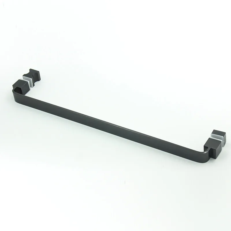 Stainless Steel Glass Door Hardware furniture Single Side Black Pull Handle Stainless Steel Glass Door Hardware furniture Single Side Black Pull Handle