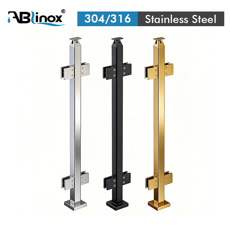 Stainless Steel Glass Railing Post Home Outdoor Stainless Steel Glass Railing Post Home Outdoor