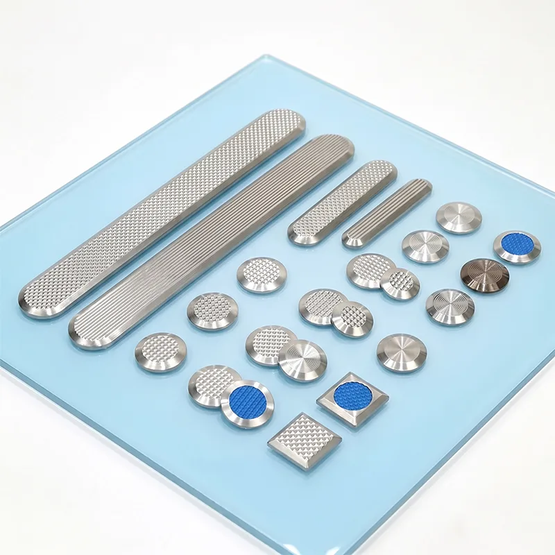 Custom Stainless Steel Tactile Guide Studs & Strips Custom Stainless Steel Tactile Guide Studs & Strips